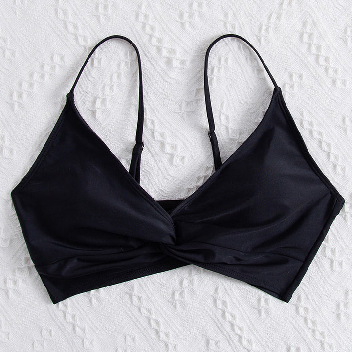 Dame Triangel-Bikinioberdel med elegant knude og justerbare stropper Stilla