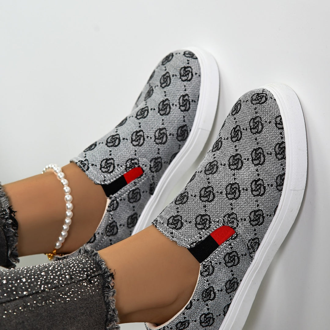 Dame Slip-On Sneakers med individuelt mønster og skridsikker sål Stilla