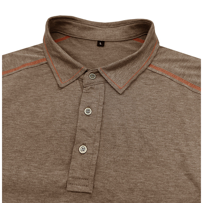 Herrer polo shirt med moderne kontrastsømme og åndbart stof Stilla