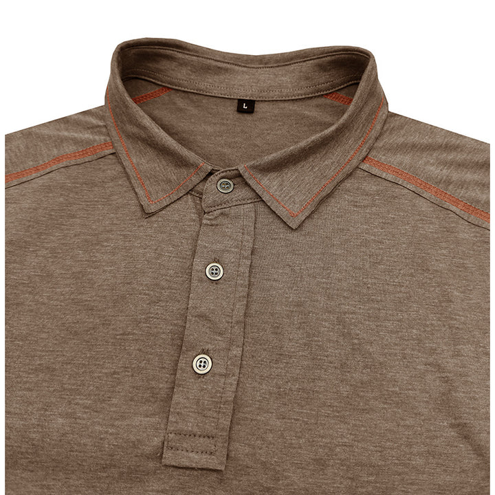 Herrer polo shirt med moderne kontrastsømme og åndbart stof Stilla