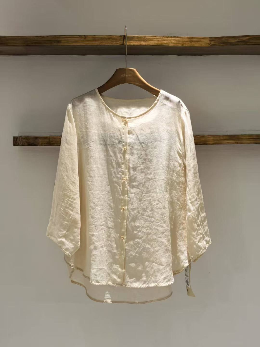 Femme Let Knaplukning Tunika-Bluse Stilla