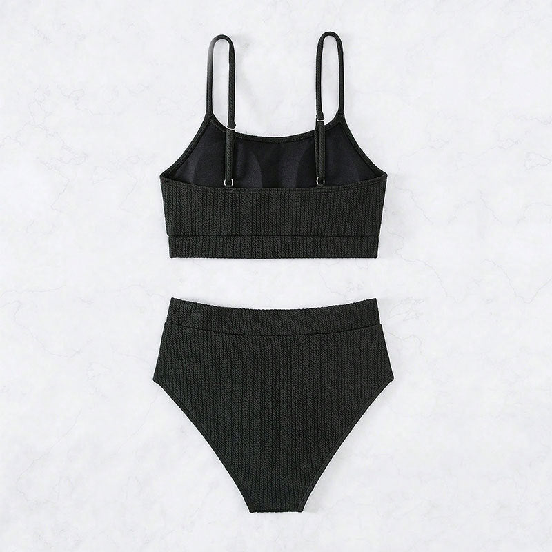 Dame Cropped Top og højskårne bikini-trusser Skovae