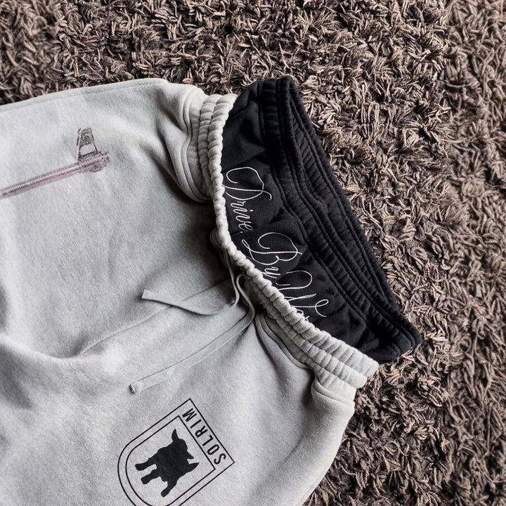 Dame sweatpants med unik grafiktrykmønster og elastisk talje Skovae