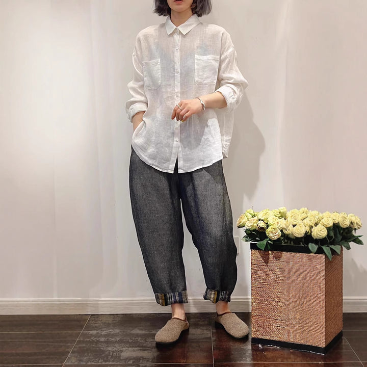 Dame Casual Denim Harem-Bukser Stilla
