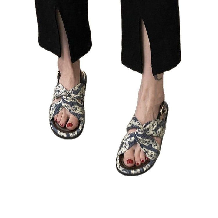Dame slippers med moderne knude-design og komfortabel sål Stilla