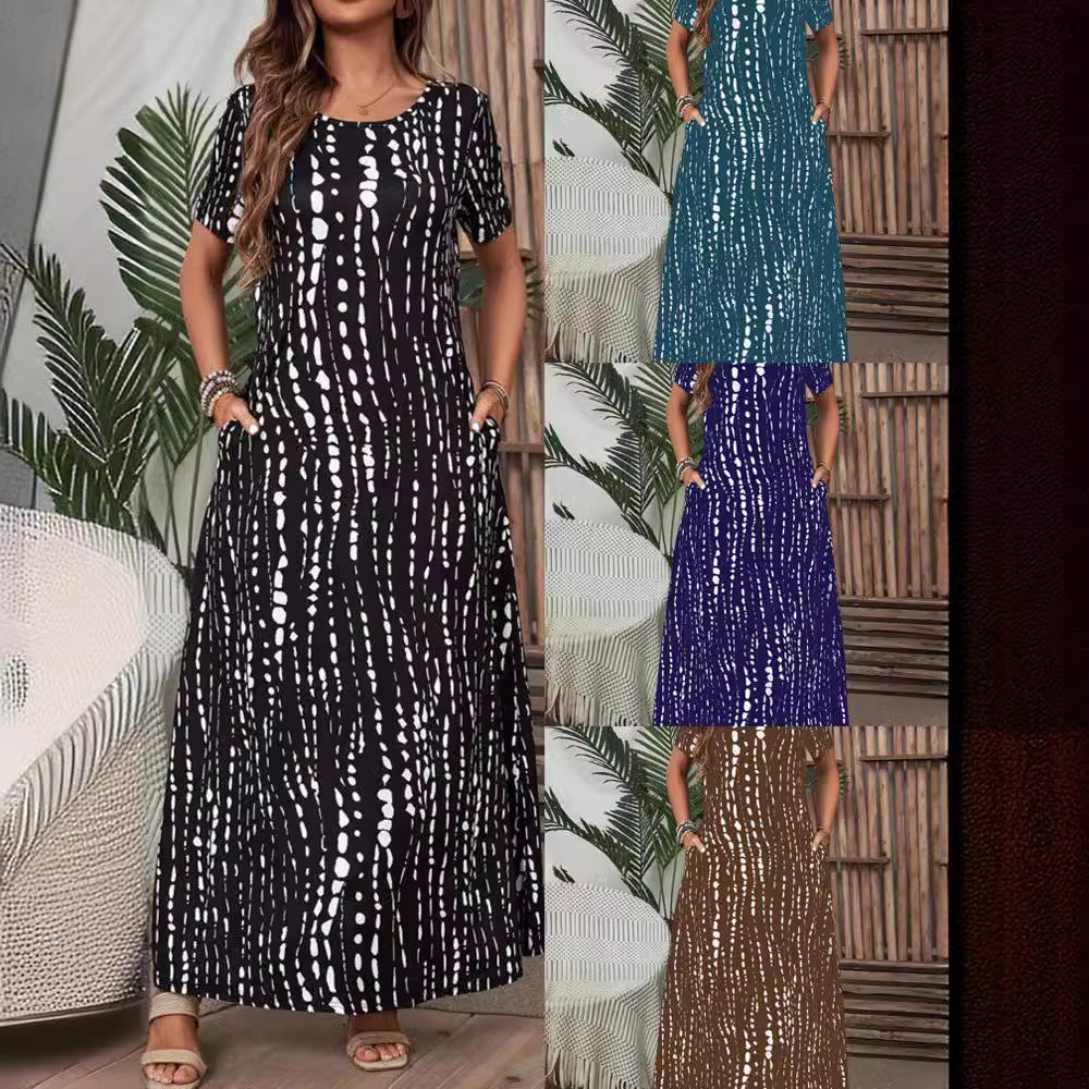 Dame Casual Maxi Kjole Stilla