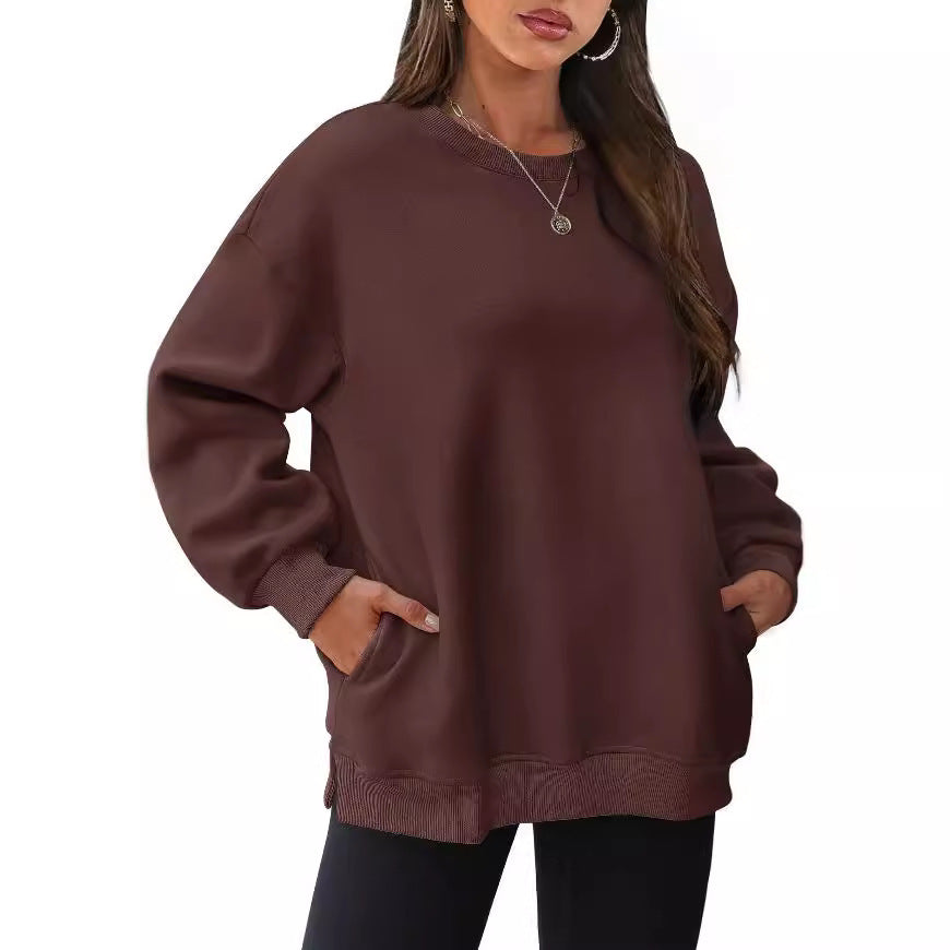 Dame Oversize Sweatshirt med høj krave Stilla