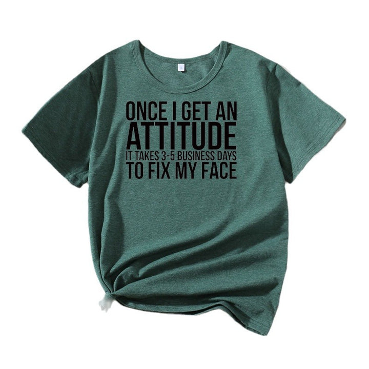 Damer Casual Attitude Statement T-Shirt Stilla