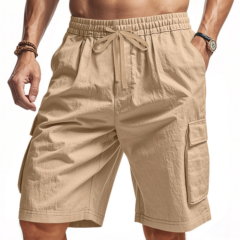 Herrer Cargo-short med elastisk talje og alsidige lommer Stilla