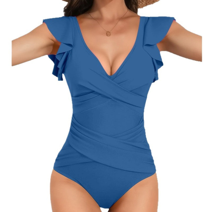 Dame Rynkeskæring Wrap Éntete Bikini Stilla