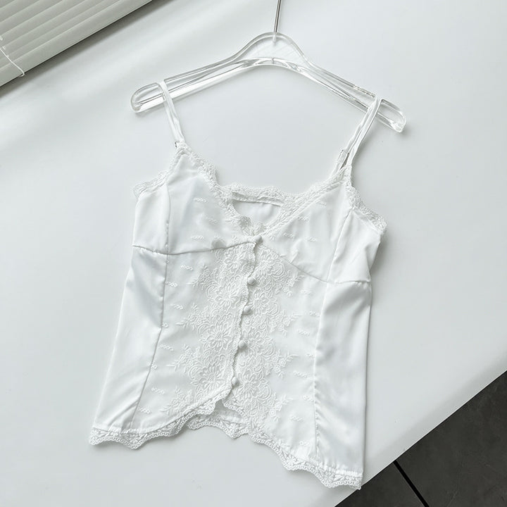 Dame Betagende Bustier med Blonde Stila