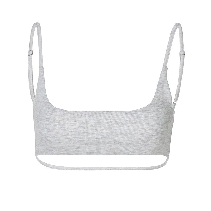 Dame Bralette med fint ribdesign og komfortable stropper Stilla