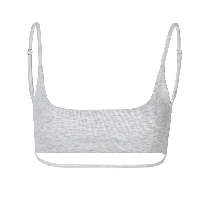 Dame Bralette med fint ribdesign og komfortable stropper Stilla