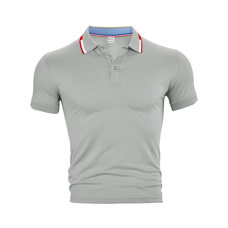 Herrer poloshirt med fugttransporterende teknologi og kontrasterende kraveaccentuer Stilla