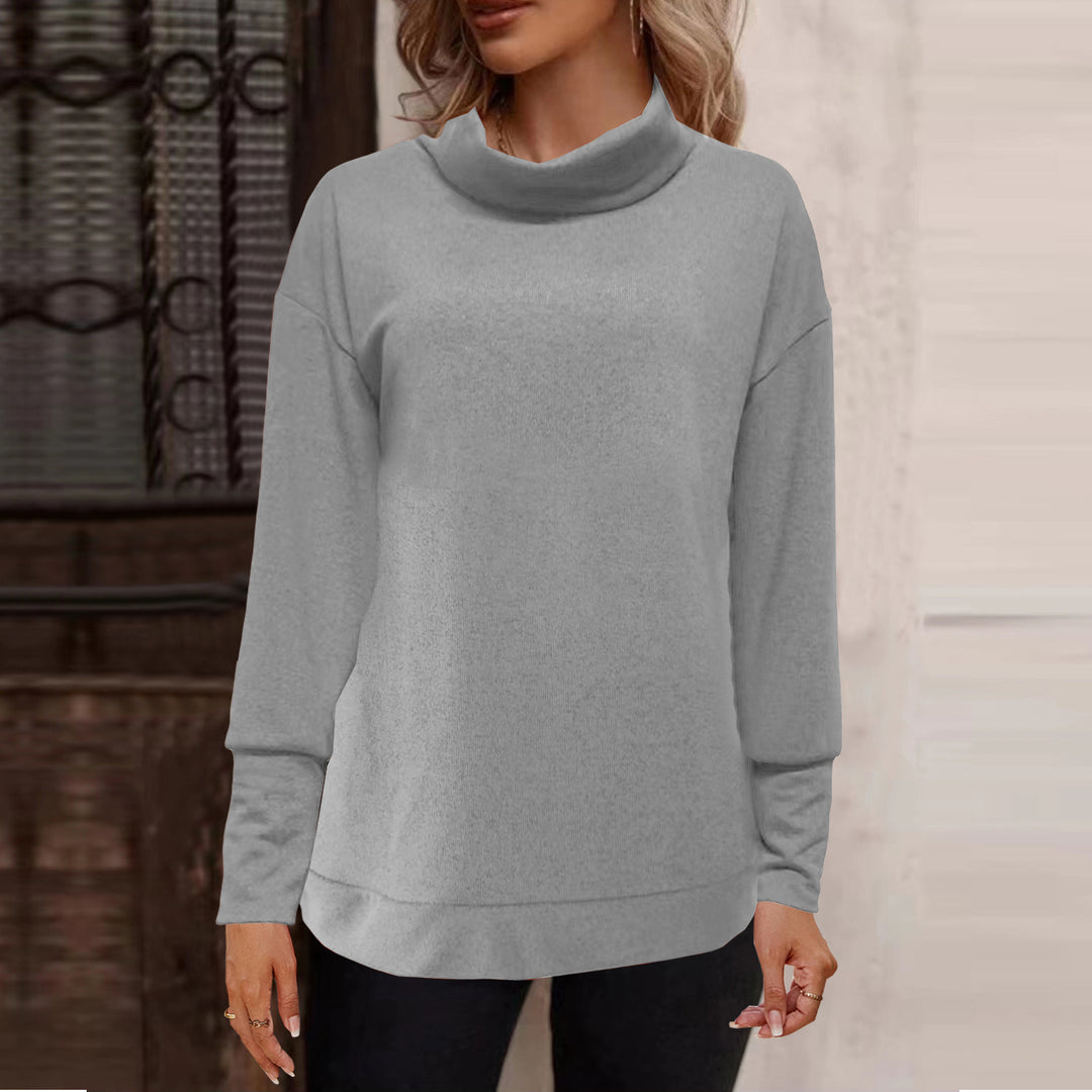 Dame afslappet sweater med rullekrave Stilla