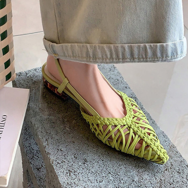 Dame Wovet Slingback Ballerinas med Justerbar Rem Stilla