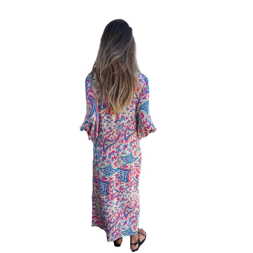 Dame Maxi-kjole i trendy Boho-stil Stilla