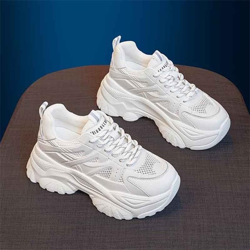 Dame Chunky Sneakers med åndbart netoverflade og stabil profilsål Stilla