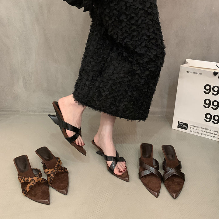 Dame Chic Spids-Tå Sandaler med Krydsremme Stilla