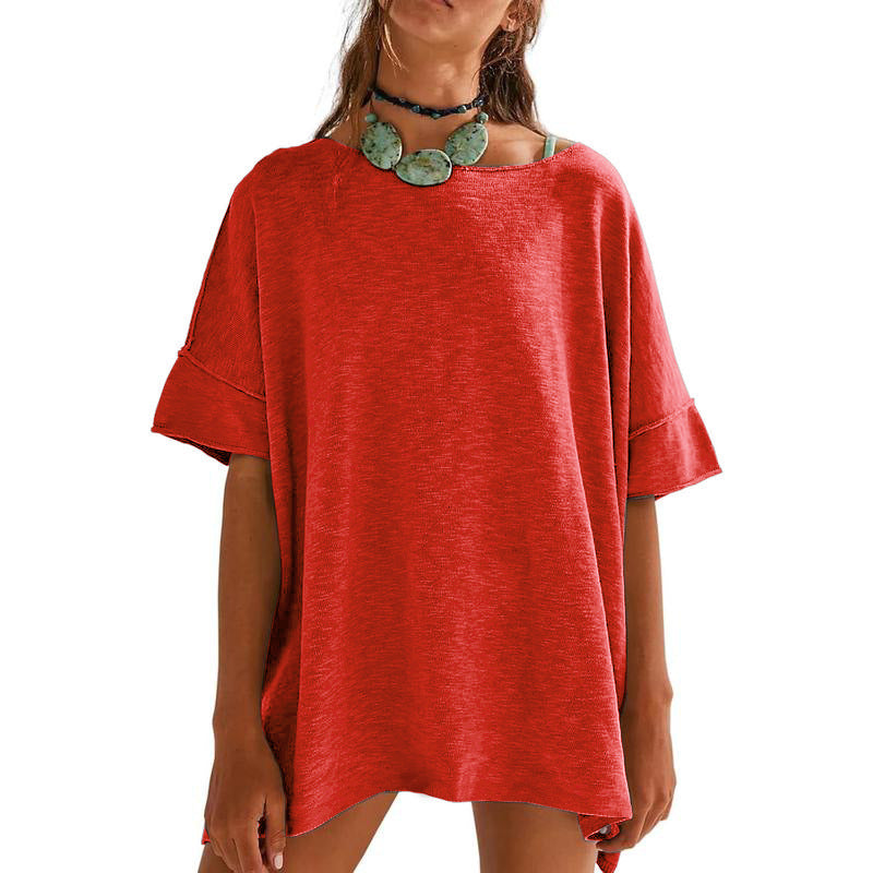 Dame Oversized Afslappet Fit T-Shirt Stilla