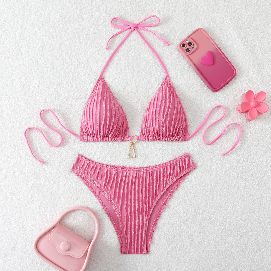 Damer Triangel-Bikini med struktureret design Skovae