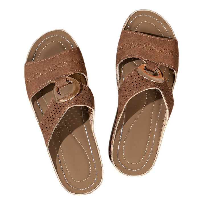 Dame Komfortable Sandaler med moderigtigt Strass-design og anatomisk fodsenge Stilla