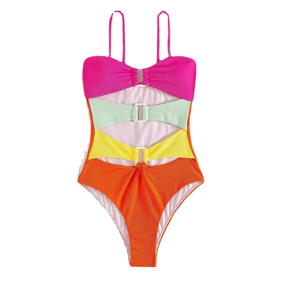 Dame Modisch Cut-Out-Bikini med Justerbar Top Skovae