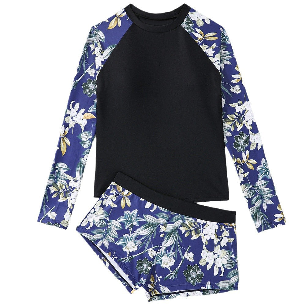 Dame svømmetop og shorts-sæt med blomstermønster Stilla