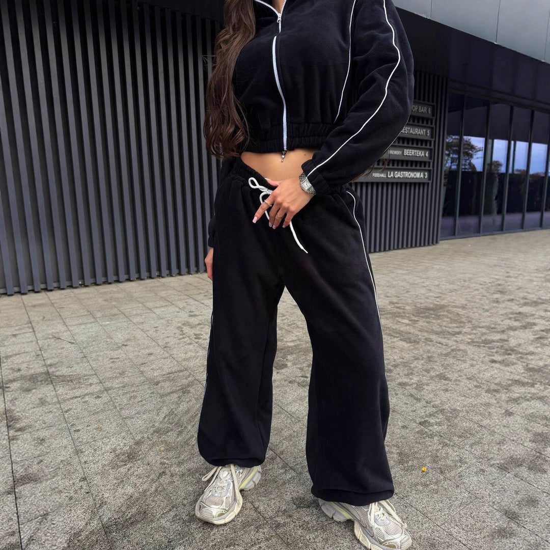 Kvinders sporty hoodie sæt med en løs pasform Skovae