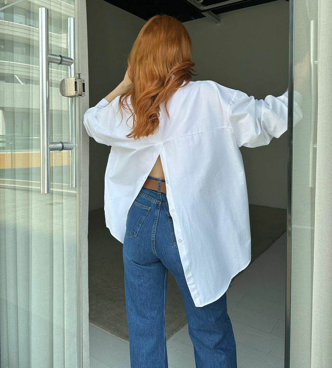 Dame Oversized Skjorte Stilla