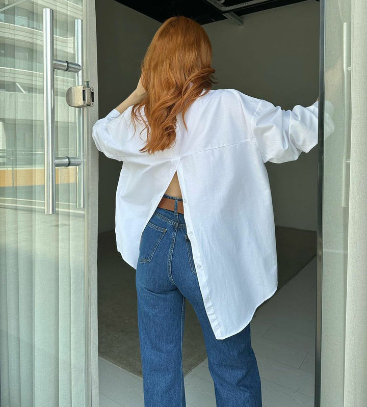 Dame Oversized Skjorte Stilla