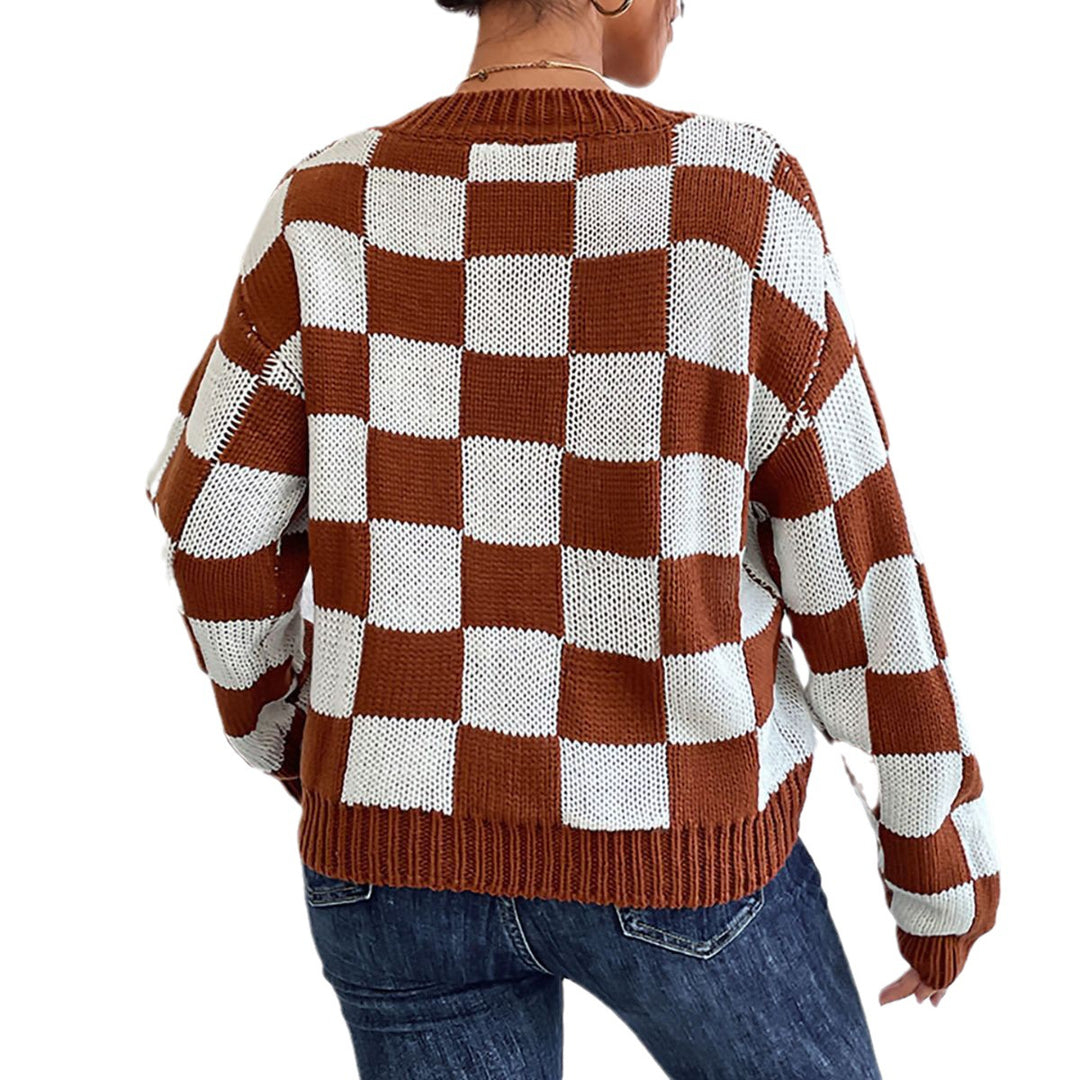 Dame trendy ternet mønster pullover Stilla