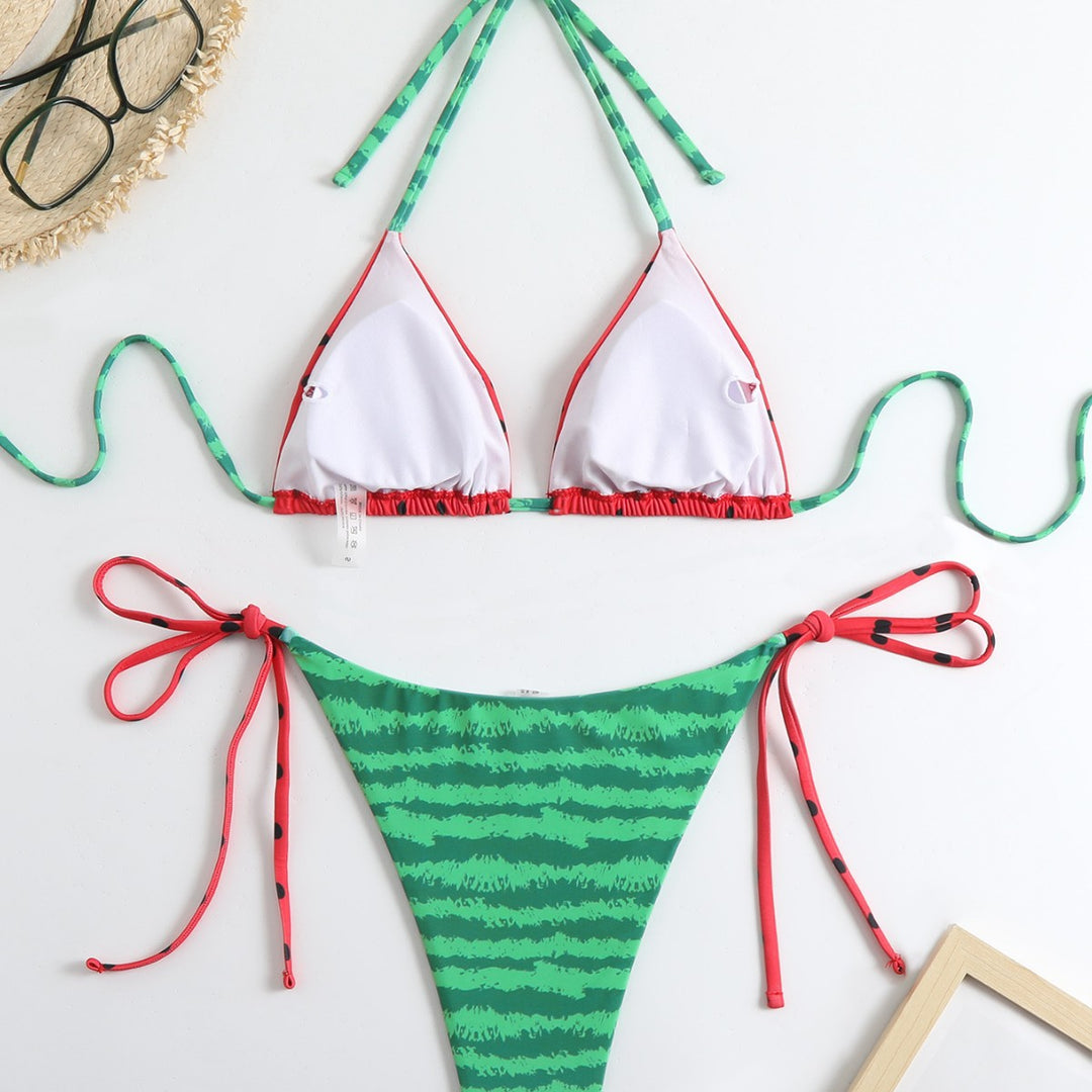 Kvinder legende vandmelon-print bikini-sæt Stilla