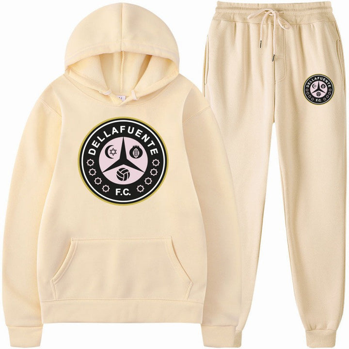 Kvinders sweatshirt og joggingbukser sæt med sporty klubmotiv Skovae