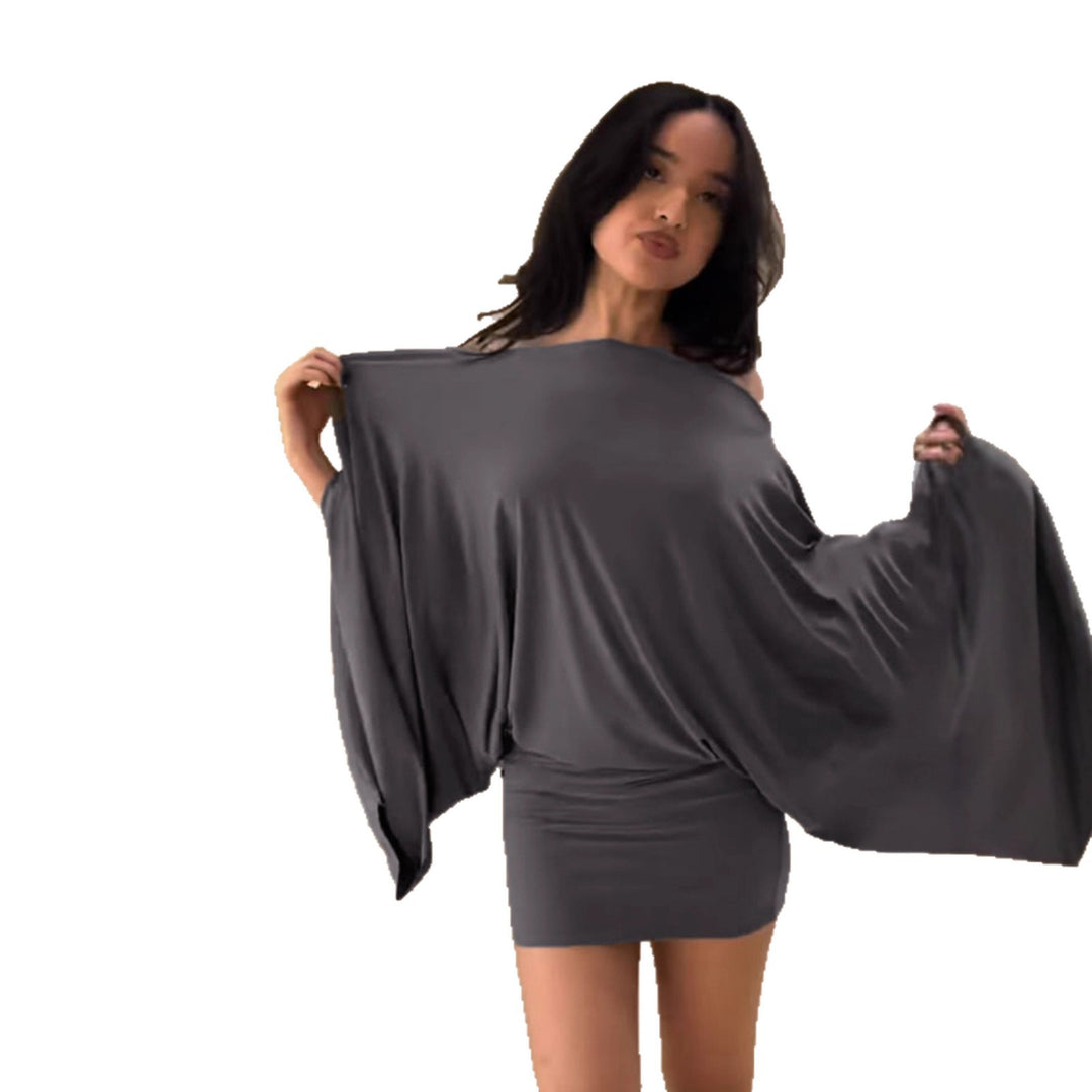 Dame Oversize-top med vide ærmer og elastisk talje Skovae