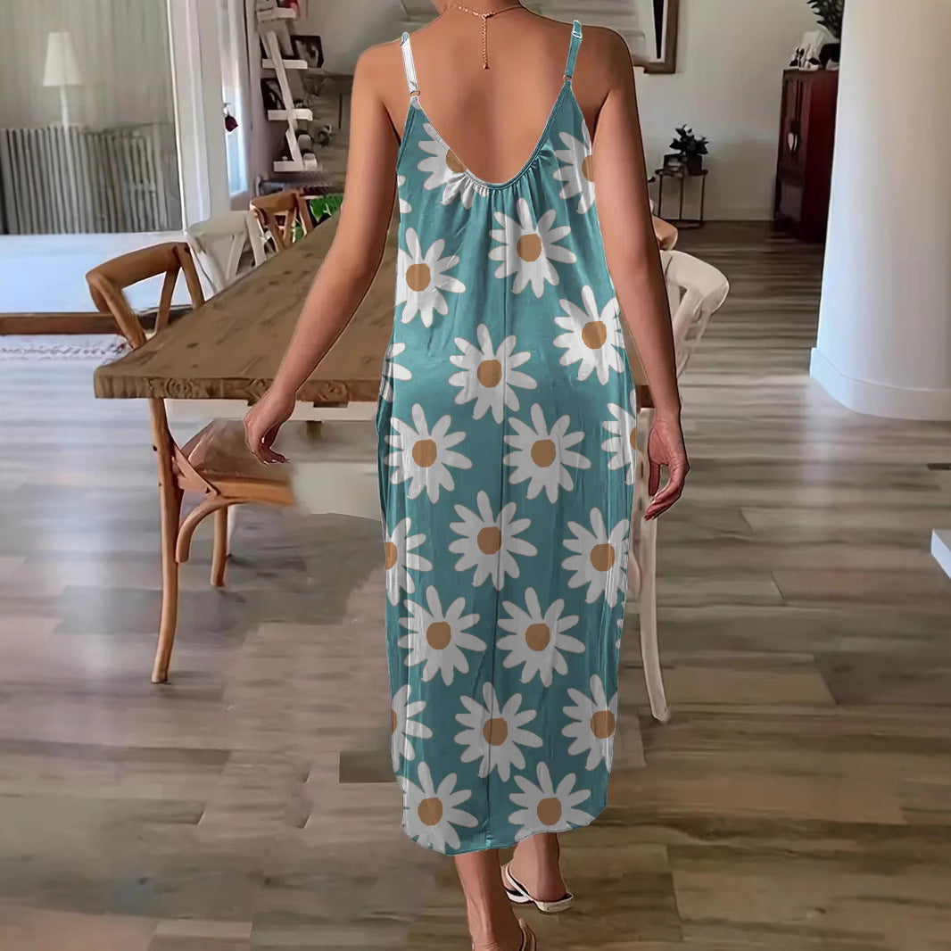 Dame Fritids Floral Maxi Kjole Stilla