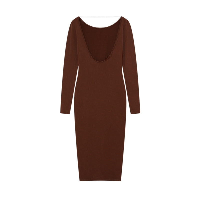 Dame Langærmet Bodycon Midi Kjole Stilla