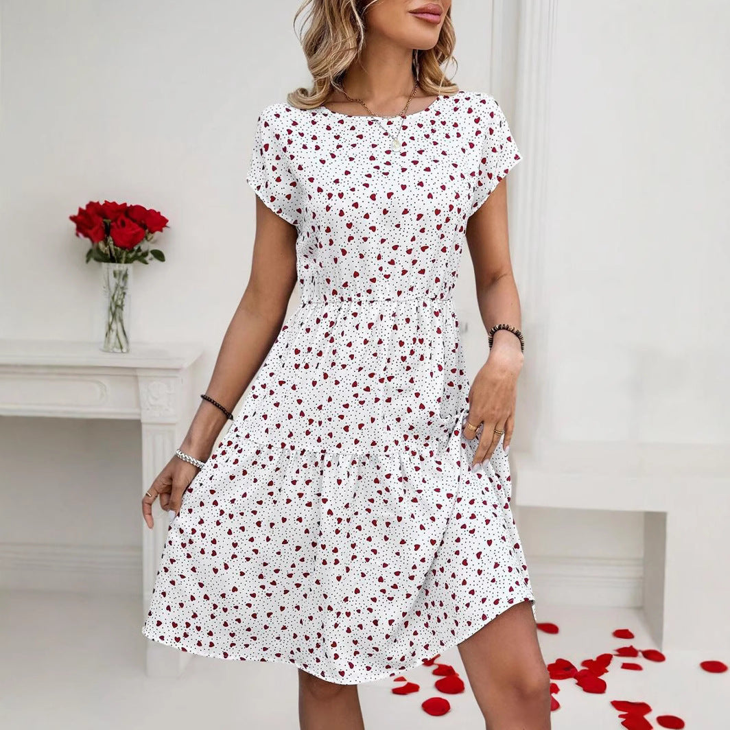Dame luftig Midi-kjole med glad blomsterprint Stilla