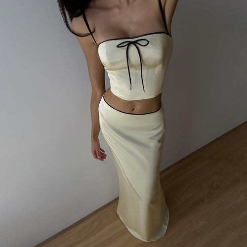 Dame Elegant To-delt A-linje Maxi Kjole Stilla