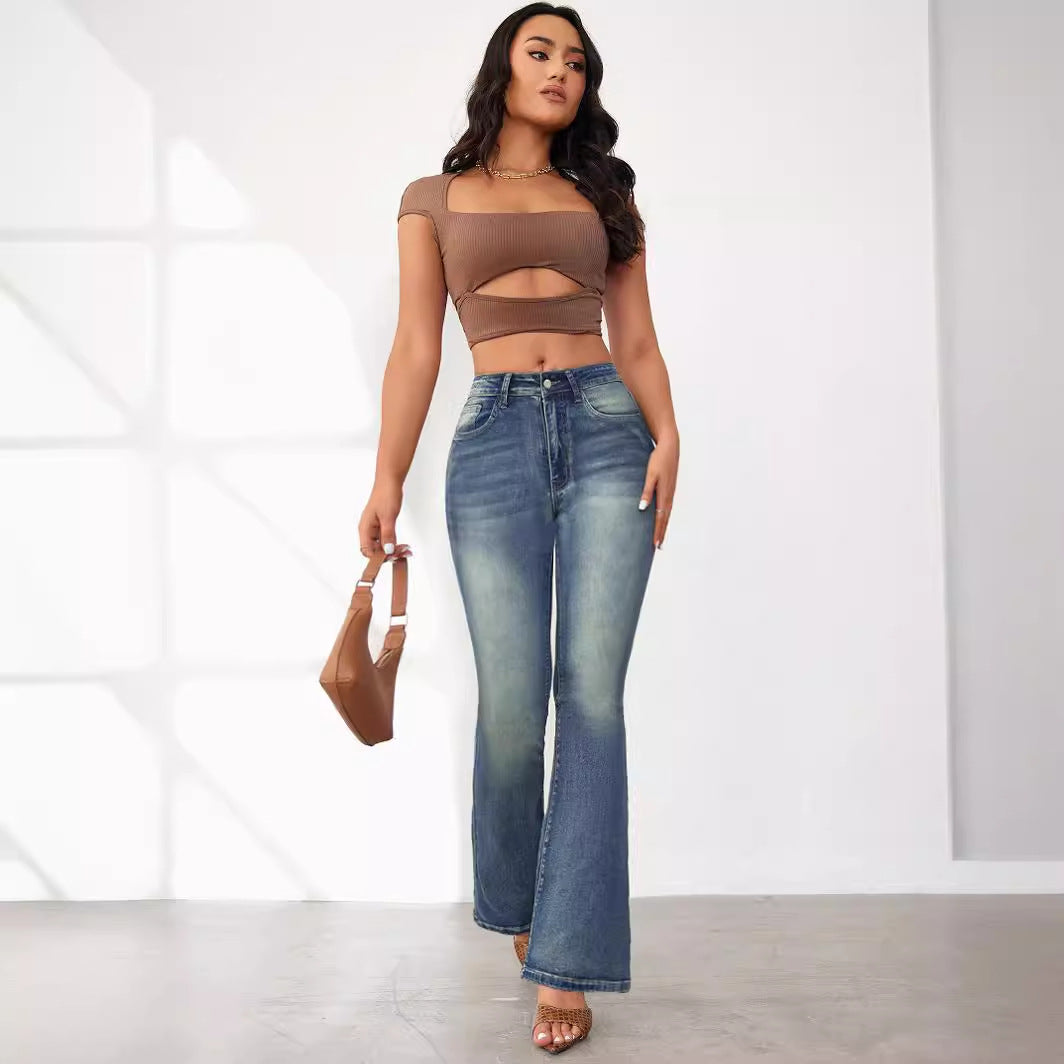 Dame Flared Jeans med høj talje og elegant snit Stilla