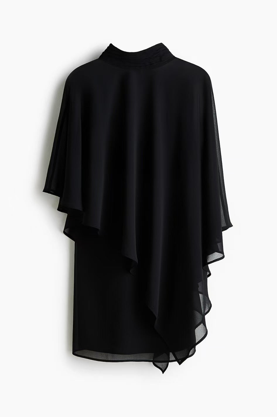 Kvindernes elegante chiffon tunika med asymmetrisk skæring og flydende design Skovae