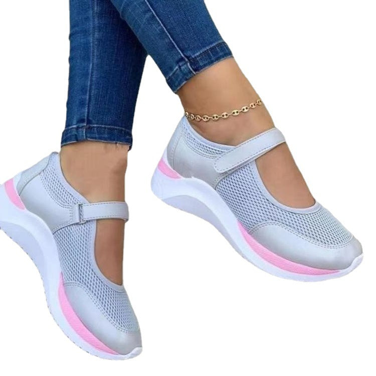 Dame åndbar sneakers med velcro og dæmpende sål Stilla