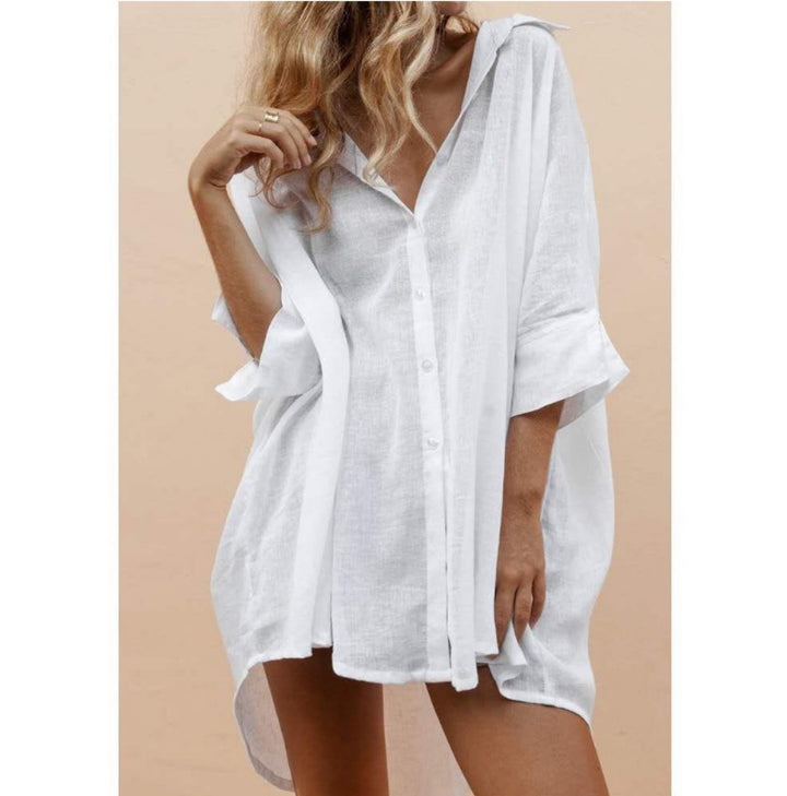 Dame afslappet linned bluse Stilla