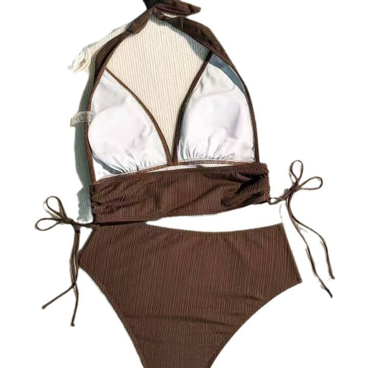 Dame bikini-sæt med elegante bindebånd og høj skæring Stilla