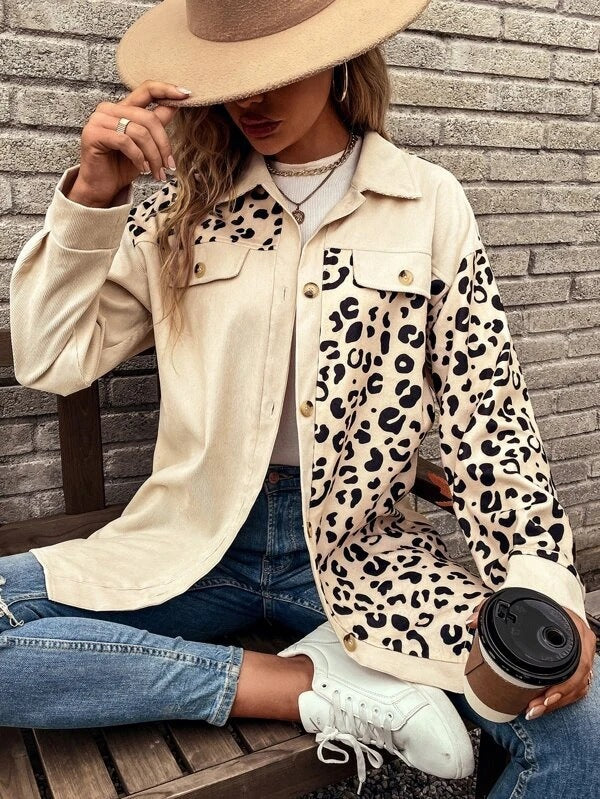 Dame Leopardprint Overshirt Stilla
