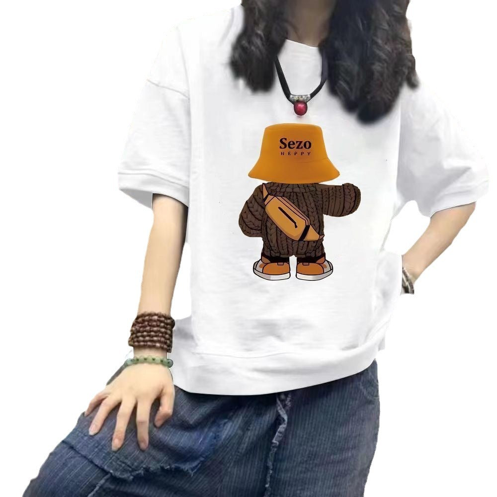 Dame Oversize T-Shirt med unikt grafikdesign Stilla
