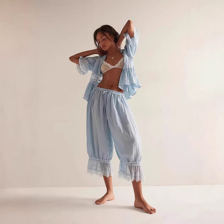 Dame Luftig og elegant Culotte med spidsdekoration Skovae