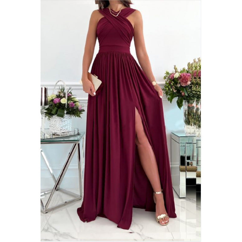 Femme Elegante aftenkjole med høj split Stilla