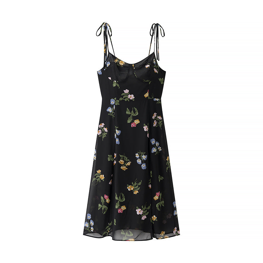 Feminint blomster midi kjole Stilla