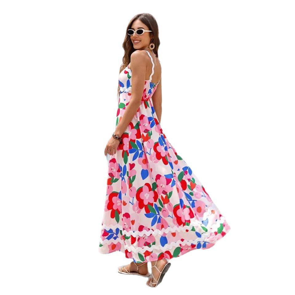 Dame Blomster Maxi Kjole Stilla